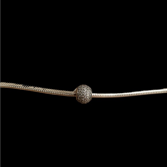 2 Authentic Pandora Pave Light CZ Clear Charms - Picture 2 of 4